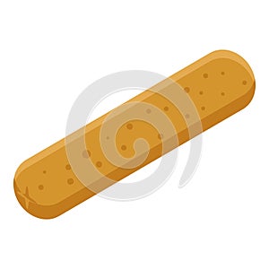 Banger sausage icon, isometric style