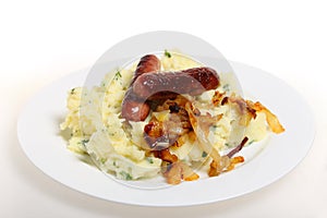 Bangers and mash plate