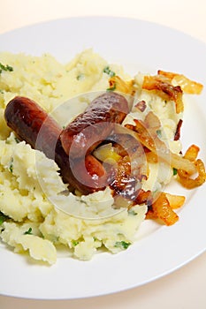 Bangers and mash vertical