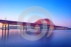 Banghwa bridge and han river in Seoul.