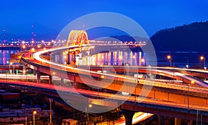 Banghwa bridge at night