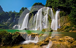 Bangioc waterfall in Caobang, Vietnam