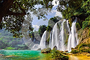 Bangioc waterfall in Caobang, Vietnam