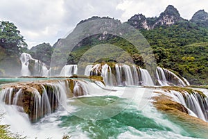 Bangioc waterfall in Caobang, Vietnam