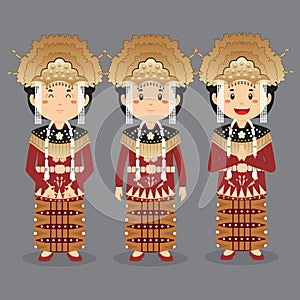 Bangka Belitung Indonesian Character with Various Expression