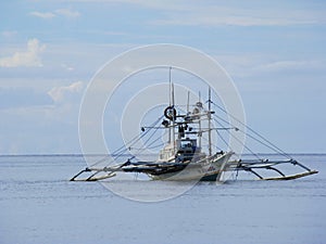 Bangkas, a traditional type of outrigger boats used by Filipino artisanal fishermen