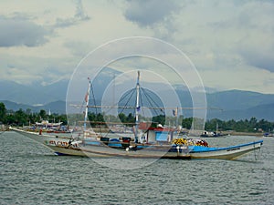 Bangkas, a traditional type of outrigger boats used by Filipino artisanal fishermen