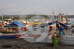 Bangkas, a traditional type of outrigger boats used by Filipino artisanal fishermen