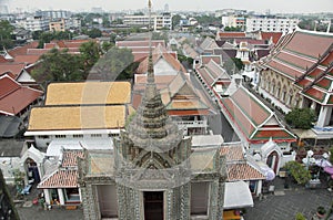 bangkog from the roof of the temple and city views