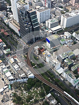 Bangkok Bird's Eye View Silom Road