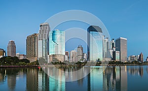 Bangkok building at evening