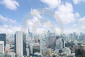 bangkok city metropolis, skyline Cityscape, View of downtown wit