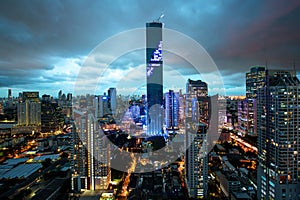 Bangkok city skyline, Mahanakhon skyscraper tower