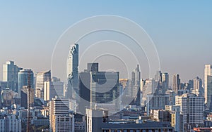 Bangkok city skyline in the morning, Thailand