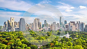 Bangkok city skyline from top view in Thailand