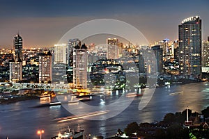 Bangkok city at twilight