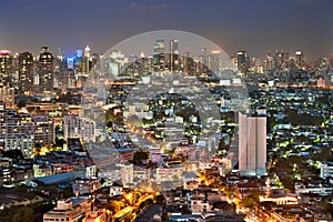 Bangkok city at twilight