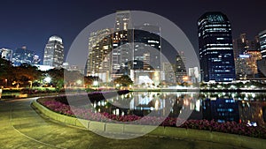 Bangkok cityscape with Recreation park