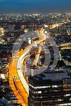 Bangkok Cityscape at twilight, Bangkok Highway