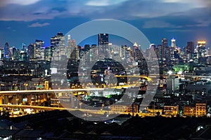 Bangkok Cityscape at twilight, Impression of City's Light