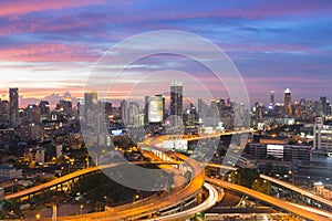 Bangkok elevated road junction and interchange