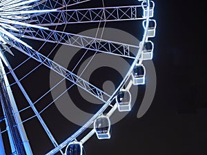 BANGKOK - February 5: Night scene of the Large Ferris wheel in Asiatique, open outdoor community shopping mall in Bangkok,
