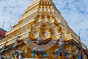 Bangkok-Grand Palace & Temple of the Emerald Buddha or Wat Phra Kaeo in Bangkok, Thailand