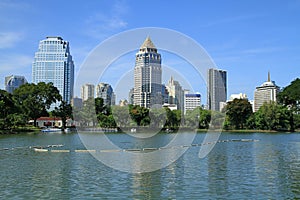 Bangkok landscape from Lumpini park