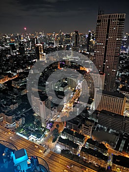 Bangkok night view from the top