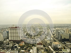 Bangkok - Panorama of near Petchburi Road