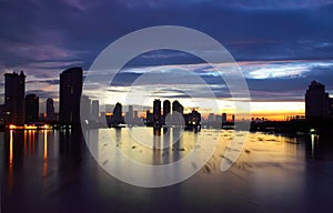 Bangkok skyline in the morning