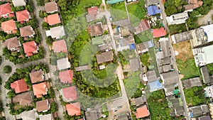 Bangkok suburb aerial view