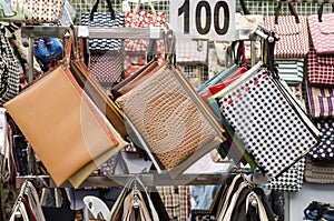 BANGKOK,THAILAND - 2 FEBRUARY 2017 : selling leather bag at shop