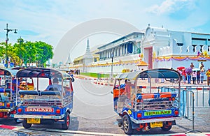 Tuk-tuks at Grand Palace of Bangkok, Thailand