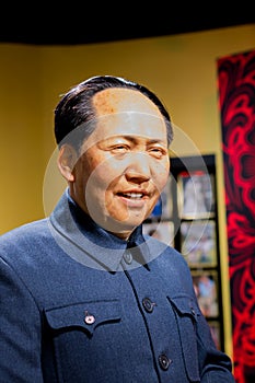 BANGKOK, THAILAND - DECEMBER 19: Wax figure of the famous Mao Ze