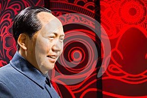 BANGKOK, THAILAND - DECEMBER 19: Wax figure of the famous Mao Zedong from Madame Tussauds on December 19, 2015 in