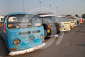 VW van owners gathering at volkswagen club meeting