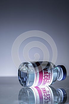 Bangkok, Thailand - July 17 - 2021 :  bottles of vaccine to prevent corona virus covid-19, concept of fight covid-19