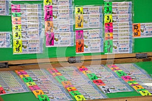BANGKOK, THAILAND - JUNE 23, 2018 : Thai government lottery in t