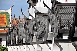 Bangkok, Thailand: Lohaprasad Temple Gabled Roofs