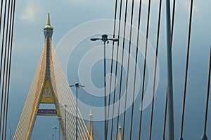 Bangkok/Thailand-May132018: It`s a bridge that was designed by Thailand King rama 9