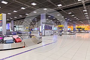 BANGKOK, THAILAND - NOV 2019. Baggage claim area at Suvanaphumi Airport, Bangkok