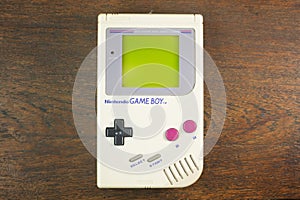 Bangkok, Thailand November 6 , 2019  image vintage portable game Nintendo Gameboy