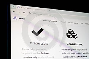Bangkok, Thailand - November 15th 2025 : Redux homepage on a web browser. Great for frontend development, JavaScript state