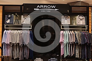 Bangkok Thailand-Sep2018: Arrow USA brand shirts shop at department store