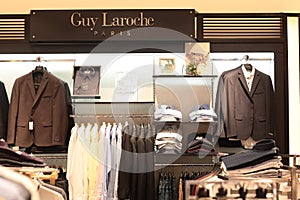 Bangkok Thailand-Sep2018: Guy Laroche Paris brand shirts shop at department store