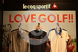 Bangkok Thailand-Sep2018: Lecoq sportif brand shirts shop at department store