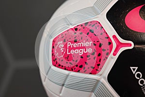 Close-Up on Nike Merlin Football The Official English Premier League Match Ball