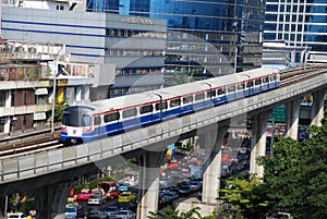 Bangkok, Thailand: Silom Line Skytrain