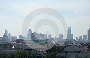 Bangkok Thailand skyscrapers background photo january 2016